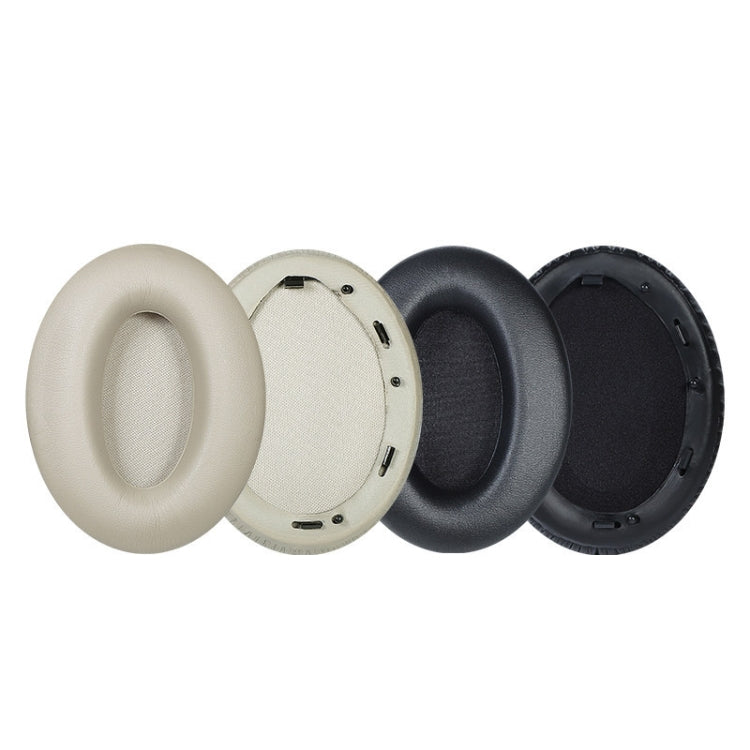 2 PCS หนังหูฟัง Earmuffs สำหรับ Sony 1000XM4, Black with Snap, Champagne with Snap, Black Protein Skin No Snap, Black Lambskin No Snap, Champagne Lambskin No Snap