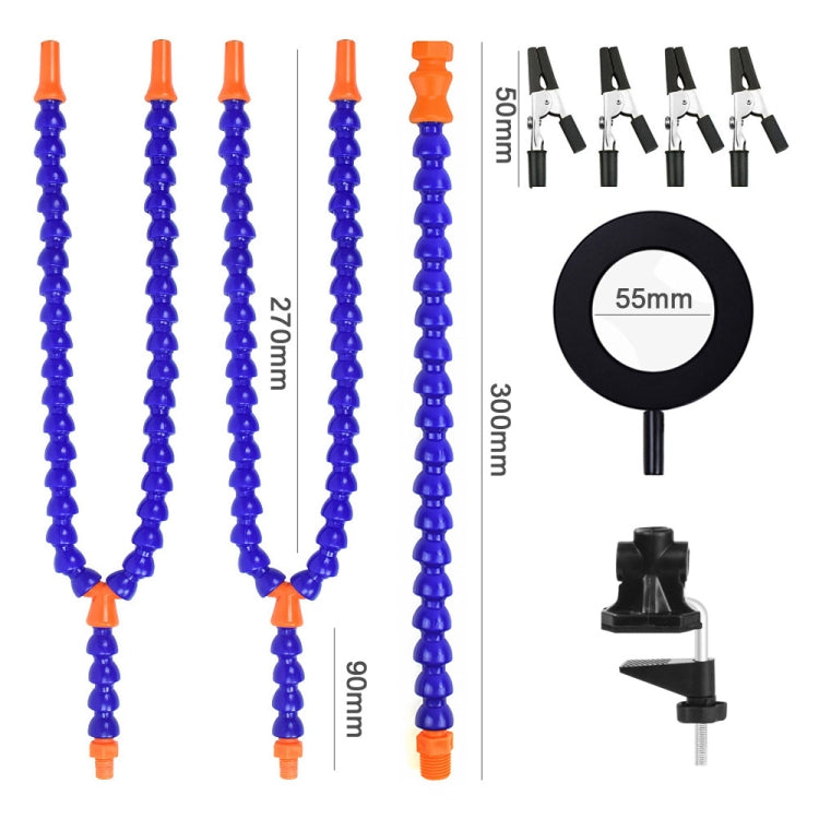 SN5BK-USB 4-Clawed Lamp สถานีบัดกรีตั้งโต๊ะแบบปรับได้, SN5BK-USB(Black), SN5BK-USB(Blue)