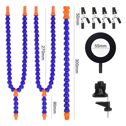 SN5BK-USB 4-Clawed Lamp สถานีบัดกรีตั้งโต๊ะแบบปรับได้, SN5BK-USB(Black), SN5BK-USB(Blue)