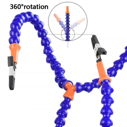 SN5BK-USB 4-Clawed Lamp สถานีบัดกรีตั้งโต๊ะแบบปรับได้, SN5BK-USB(Black), SN5BK-USB(Blue)