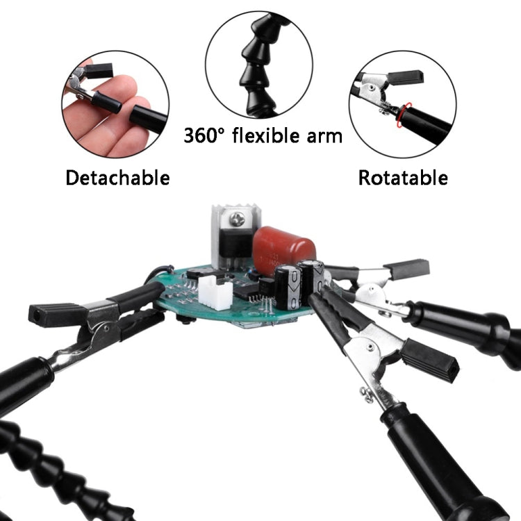 Y4BK-XS Universal Arm Clip-On Base Four-Claw สถานีบัดกรี, Y4BK-XS(Blue), Y4BK-XS(Black)