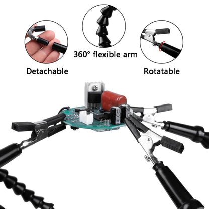 Y4BK-XS Universal Arm Clip-On Base Four-Claw สถานีบัดกรี, Y4BK-XS(Blue), Y4BK-XS(Black)