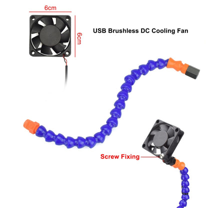 SN6SB-USB สถานีเชื่อมไฟ LED หกกรงเล็บพร้อมแว่นขยายและพัดลม, SN6SB-USB