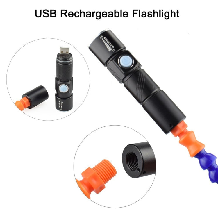 SN6SB-USB สถานีเชื่อมไฟ LED หกกรงเล็บพร้อมแว่นขยายและพัดลม, SN6SB-USB