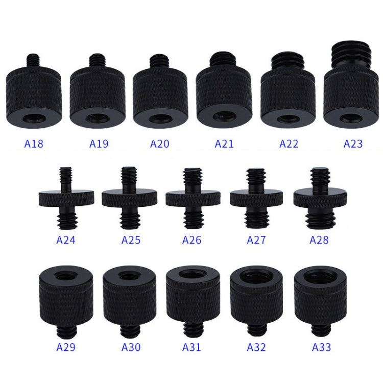 อะแดปเตอร์สกรู 4 ชิ้น, A18 1/4 Female to M4 Male Screw, A19 1/4 Female to M5 Male  Screw, A20 1/4 Female to M6 Male  Screw, A21 1/4 Female to M8 Male  Screw, A22 1/4 Female to M10 Male  Screw, A23 1/4 Female to M12 Male  Screw                          ...