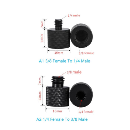อะแดปเตอร์สกรู 10 ชิ้น, 3/8 Female to 1/4 Male  Screw(Black), 3/8 Female to 1/4 Male  Screw(Blue), 3/8 Female to 1/4 Male  Screw(Red), 1/4 Female to 3/8 Male Screw (Black), 1/4 Female to 3/8 Male Screw (Blue), 1/4 Female to 3/8 Male Screw (Red)