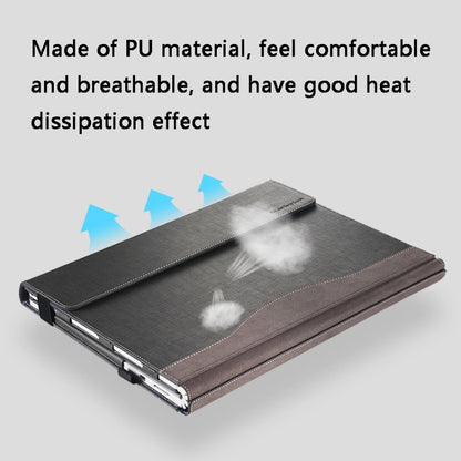 แขนป้องกันแล็ปท็อปหนัง PU, For Microsoft Surface Book 1 13.5 inches, For Microsoft Surface Book 2 13.5 inches, For Microsoft Surface Book 2 15 inches, For Microsoft Surface Book 3 13.5 inches, For Microsoft Surface Book 3 15 inches