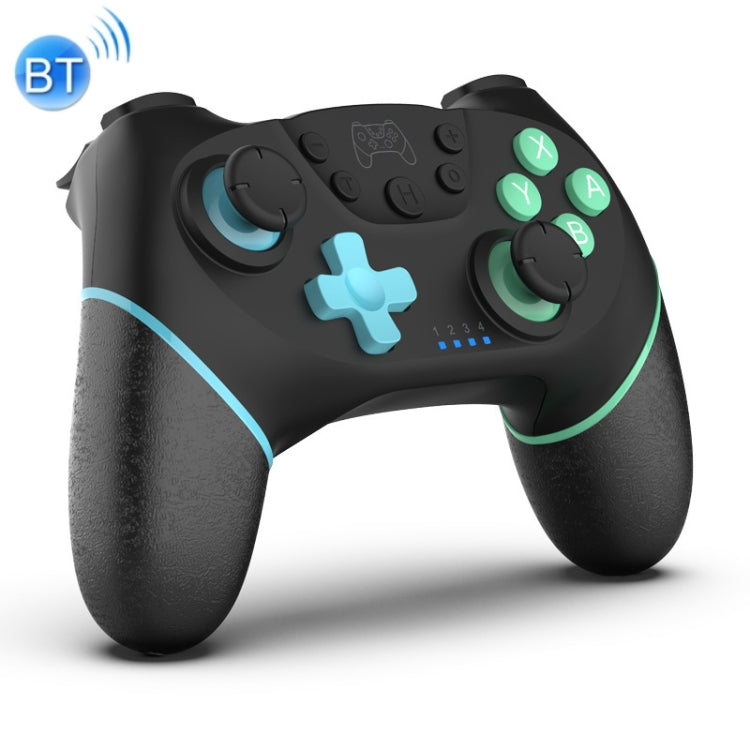 แป้นเกมบลูทูธไร้สายพร้อมการเขียนโปรแกรมมาโครสำหรับ Switch Pro, Left Blue Right Green