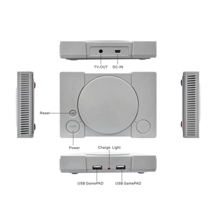 8-Bit Mini Double Players TV Game Console ในตัว 620 เกม, PS1 mini (EU Plug)