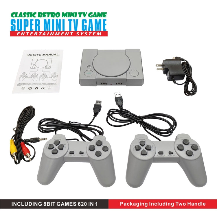 8-Bit Mini Double Players TV Game Console ในตัว 620 เกม, PS1 mini (EU Plug)