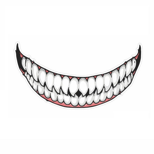 5 PCS J06 สติ๊กเกอร์ติดหมวกกันน็อค, Small Teeth