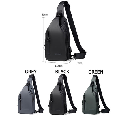 WEIXIER XB301 กระเป๋าคาดหน้าอกผู้ชายกระเป๋าสะพายข้างกลางแจ้ง, XB301 Black, XB301 Gray, XB301 Green