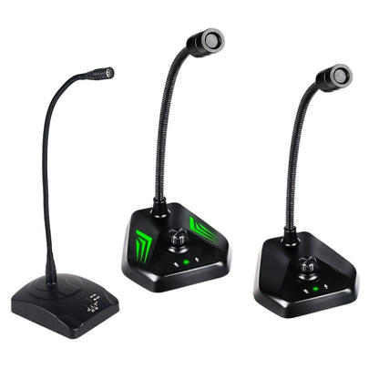 MI520 ไมโครโฟนคอนเดนเซอร์คอห่านคอมพิวเตอร์ตั้งโต๊ะ, USB Version with RGB Breathing Lamp