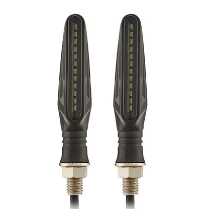 1 คู่ MK-109 รถจักรยานยนต์พวงมาลัยไฟ LED ไฟสัญญาณ, MK-109(Black )