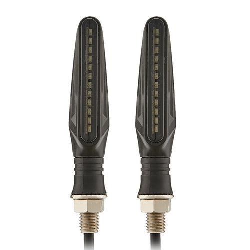 1 คู่ MK-109 รถจักรยานยนต์พวงมาลัยไฟ LED ไฟสัญญาณ, MK-109(Black )