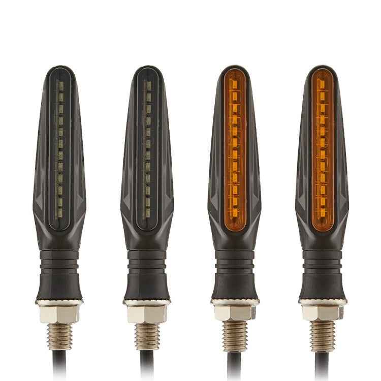 1 คู่ MK-109 รถจักรยานยนต์พวงมาลัยไฟ LED ไฟสัญญาณ, MK-109(Black )