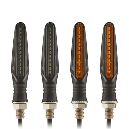 1 คู่ MK-109 รถจักรยานยนต์พวงมาลัยไฟ LED ไฟสัญญาณ, MK-109(Black )