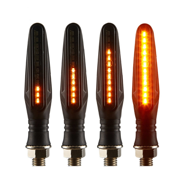 1 คู่ MK-109 รถจักรยานยนต์พวงมาลัยไฟ LED ไฟสัญญาณ, MK-109(Black )