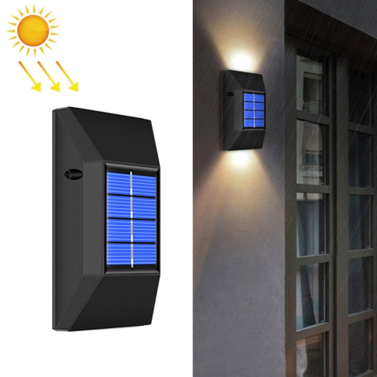โคมไฟติดผนังพลังงานแสงอาทิตย์กันน้ำตกแต่งกลางแจ้ง, Spec:, 6 LEDs White Light, 6 LEDs Warm Light