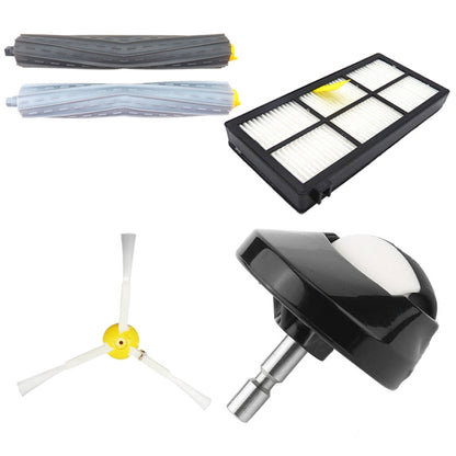 อุปกรณ์เสริมหุ่นยนต์กวาด XR319 สำหรับ IRobot 8 Series / 9 Series, 1 Pair Main Brush, 10 PCS Side Brush, 5 PCS Filter, 2 PCS Steering Wheel