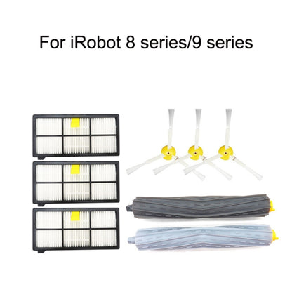อุปกรณ์เสริมหุ่นยนต์กวาด XR319 สำหรับ IRobot 8 Series / 9 Series, 1 Pair Main Brush, 10 PCS Side Brush, 5 PCS Filter, 2 PCS Steering Wheel