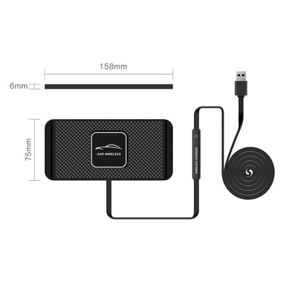C1 15W Car Anti-Skid Mat Wireless Charger, C1 1m Cable