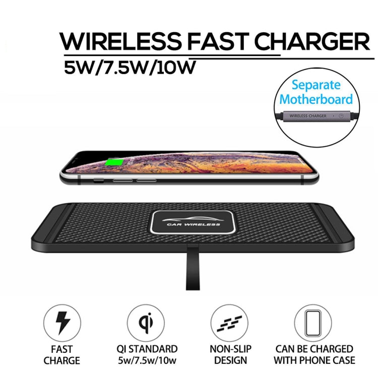 C1 15W Car Anti-Skid Mat Wireless Charger, C1 1m Cable