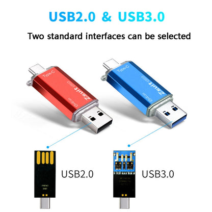 Zsuit Zstpc3 2 in 1 Type-C โทรศัพท์โลหะ U Disk, การจัดส่งสี Randon, 8GB, 16GB, 32GB, 64GB, 128GB