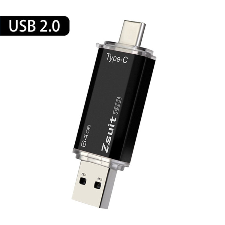 Zsuit Zstpc3 2 in 1 Type-C โทรศัพท์โลหะ U Disk, การจัดส่งสี Randon, 8GB, 16GB, 32GB, 64GB, 128GB