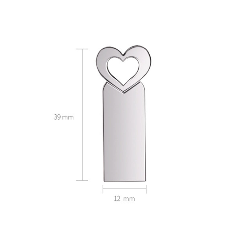 Zshqu2 USB 2.0 ความเร็วสูงรูปหัวใจ ??แฟลชไดรฟ์ USB โลหะ, 4GB