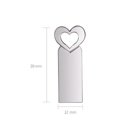 Zshqu2 USB 2.0 ความเร็วสูงรูปหัวใจ ??แฟลชไดรฟ์ USB โลหะ, 4GB