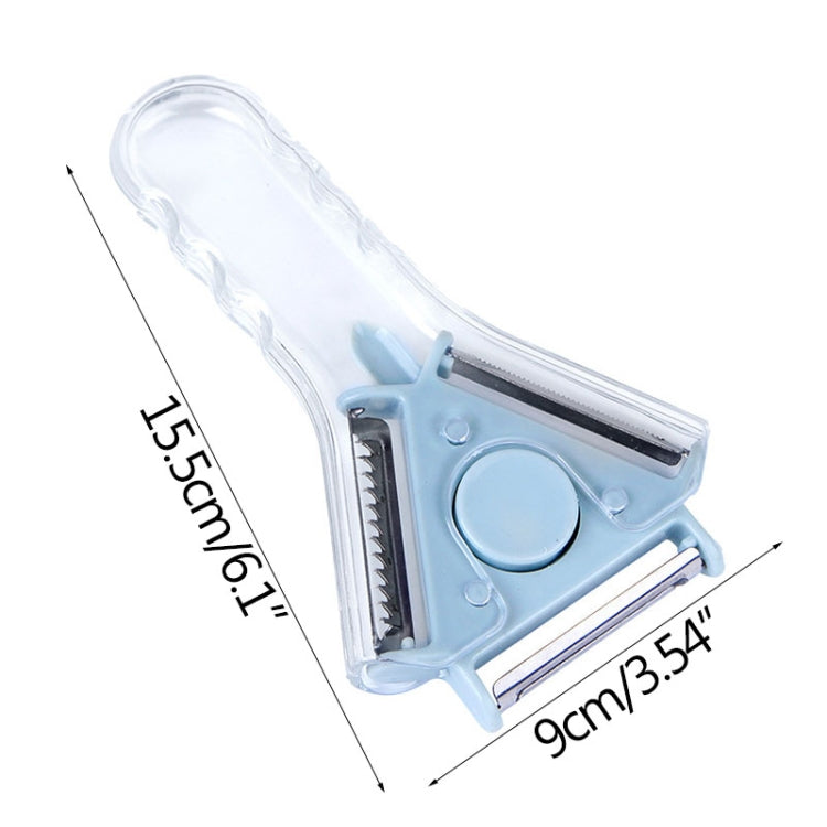 เครื่องปอกผักและผลไม้ 2 ชิ้น 3 in 1, สีชมพู, สีเขียว, สีน้ำเงิน