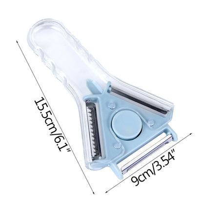 เครื่องปอกผักและผลไม้ 2 ชิ้น 3 in 1, สีชมพู, สีเขียว, สีน้ำเงิน