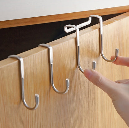 ตะขอคู่รูปตัว S 5 ชิ้นเสื้อโค้ทสแตนเลสและตะขอหลังประตูลิ้นชัก, S-Shaped Double Hook