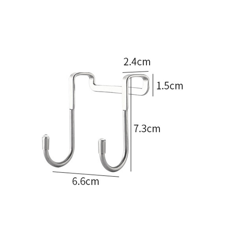 ตะขอคู่รูปตัว S 5 ชิ้นเสื้อโค้ทสแตนเลสและตะขอหลังประตูลิ้นชัก, S-Shaped Double Hook