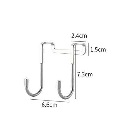 ตะขอคู่รูปตัว S 5 ชิ้นเสื้อโค้ทสแตนเลสและตะขอหลังประตูลิ้นชัก, S-Shaped Double Hook