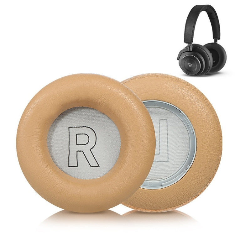 ที่ปิดหูฟองน้ำหนังแท้ 1 คู่สำหรับ BO BeoPlay H7 / H9 / H9i 3rd, H7 / H9 / H9i (Black), H7 / H9 / H9i (Apricot)