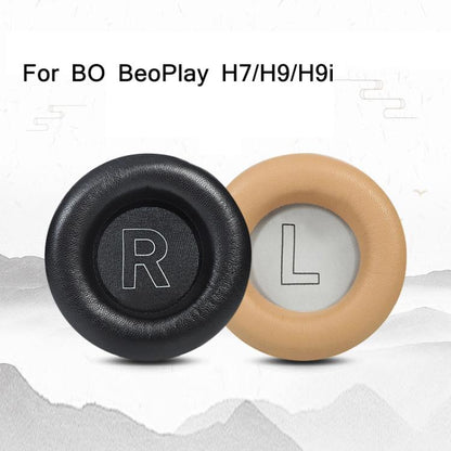 ที่ปิดหูฟองน้ำหนังแท้ 1 คู่สำหรับ BO BeoPlay H7 / H9 / H9i 3rd, H7 / H9 / H9i (Black), H7 / H9 / H9i (Apricot)