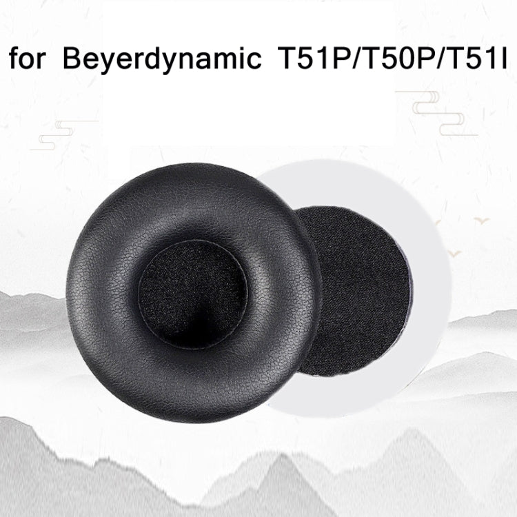 ฝาครอบหูฟังฟองน้ำผิวโปรตีน 1 คู่สำหรับ Beyerdynamic T51P/T50P/T51I