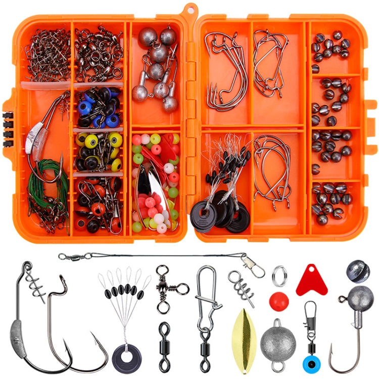 213 ชิ้น / เซ็ตชุดอุปกรณ์ตะขอปลาหมึกถนน, 213 PCS / Set (Orange), 213 PCS / Set(Black)