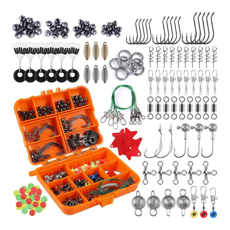 213 ชิ้น / เซ็ตชุดอุปกรณ์ตะขอปลาหมึกถนน, 213 PCS / Set (Orange), 213 PCS / Set(Black)