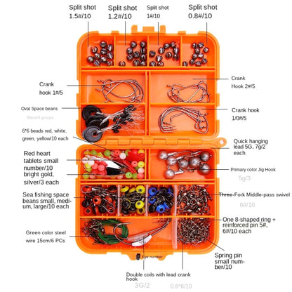 213 ชิ้น / เซ็ตชุดอุปกรณ์ตะขอปลาหมึกถนน, 213 PCS / Set (Orange), 213 PCS / Set(Black)