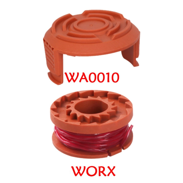 อุปกรณ์เสริมเครื่องตัดหญ้า 5 ชิ้นสำหรับเครื่องตัดหญ้า WORX, Orange Coil, Orange Cover