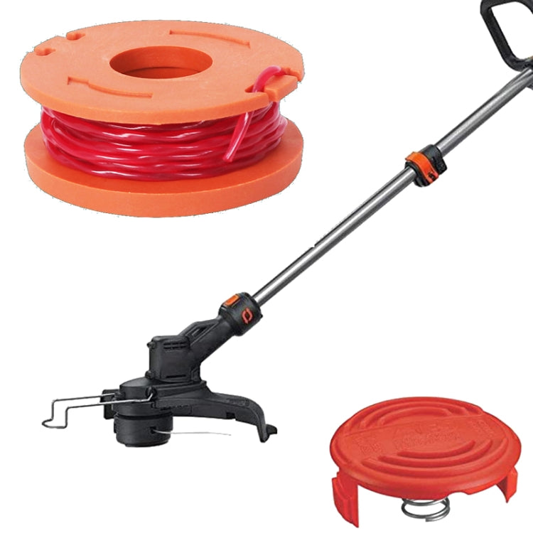 อุปกรณ์เสริมเครื่องตัดหญ้า 5 ชิ้นสำหรับเครื่องตัดหญ้า WORX, Orange Coil, Orange Cover