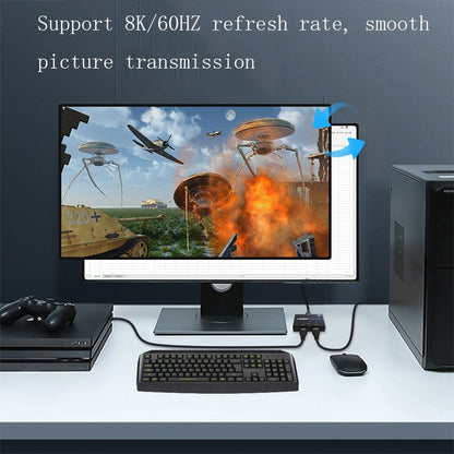 F0301 HDMI 2.1 สองทาง Switcher PS5 Dedicated One-In-Two High-Definition Switcher, F0301