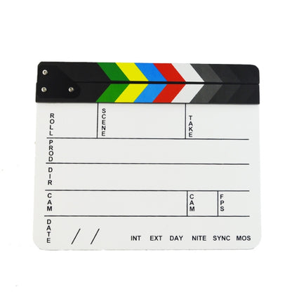 30 X 25 ซม. ภาษาอังกฤษคริลิคที่มีสีสัน Clapperboard TV Film Movie Clapper Board