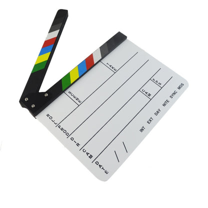 30 X 25 ซม. ภาษาอังกฤษคริลิคที่มีสีสัน Clapperboard TV Film Movie Clapper Board