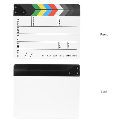 30 X 25 ซม. ภาษาอังกฤษคริลิคที่มีสีสัน Clapperboard TV Film Movie Clapper Board