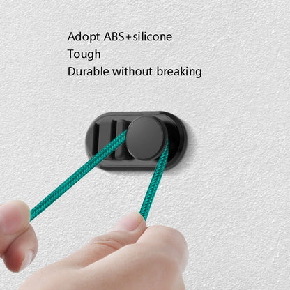 3 PCS Car Sticky Storage Data Cable Hook, สีเขียวเข้ม, Space Silver, สีดำ