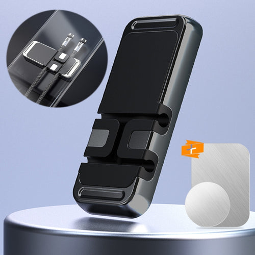 2 PCS S15 Magnetic Aluminum Alloy Bracket Data Cable Storage Sticker ที่วางโทรศัพท์ในรถยนต์